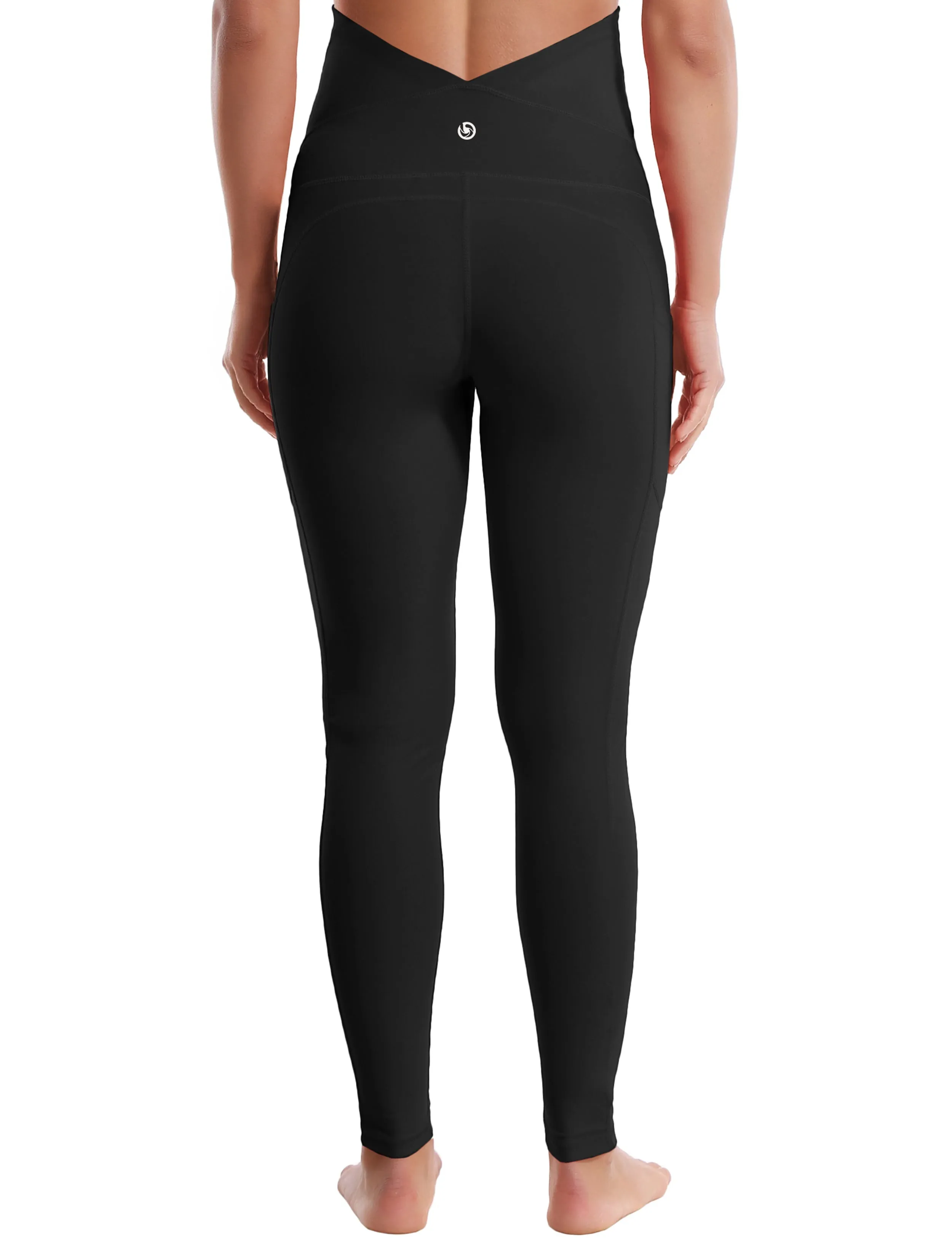 26" Side Pockets Maternity Jogging Pants black_Jogging
