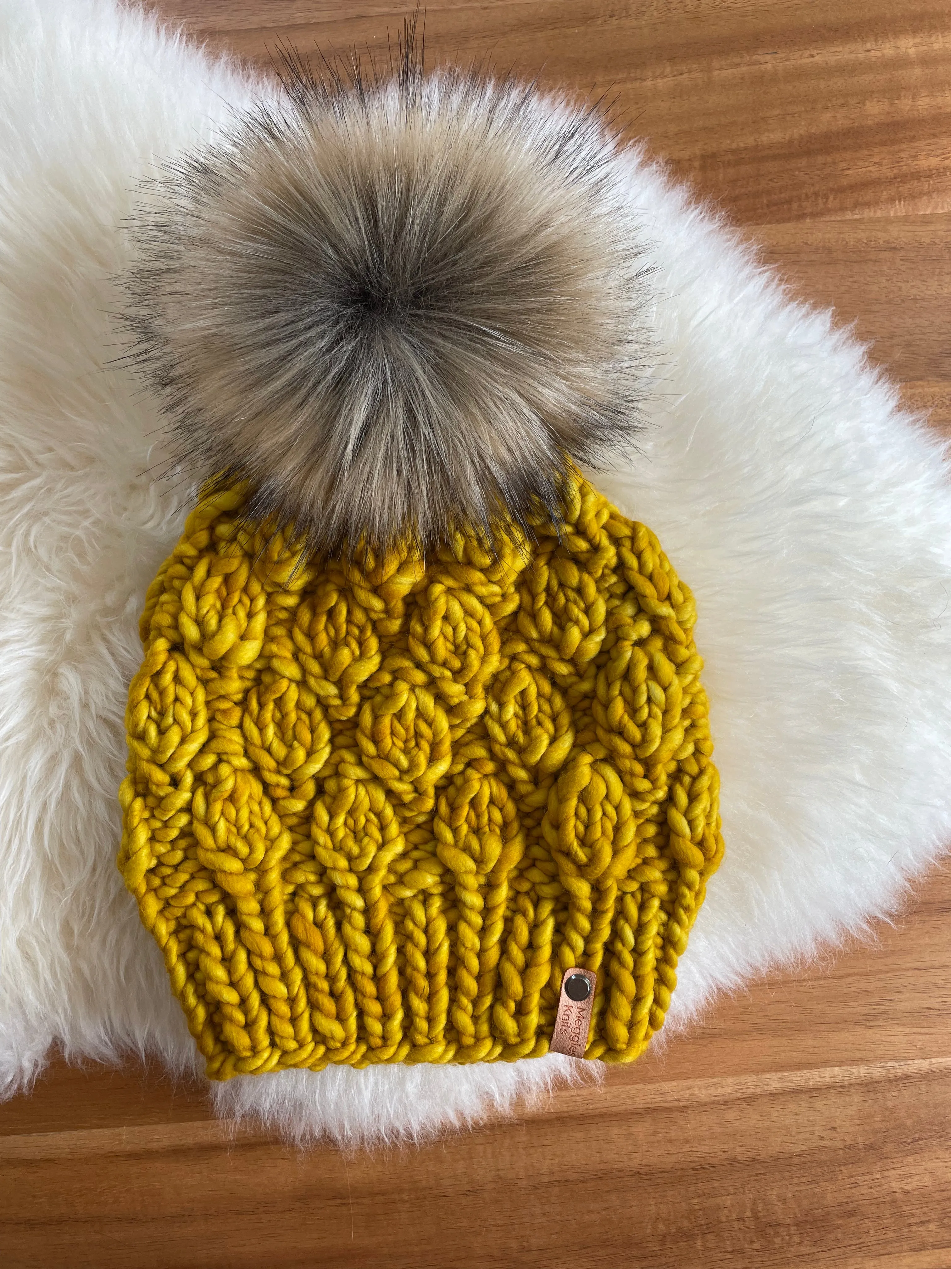 Frank Falling Leaves with Faux Fur Pom Pom