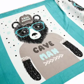 Hipster Bear Printed Polar Fleece Design 106 - 1.28M Panel