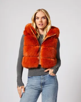 Hooded Fox Faux Fur Vest