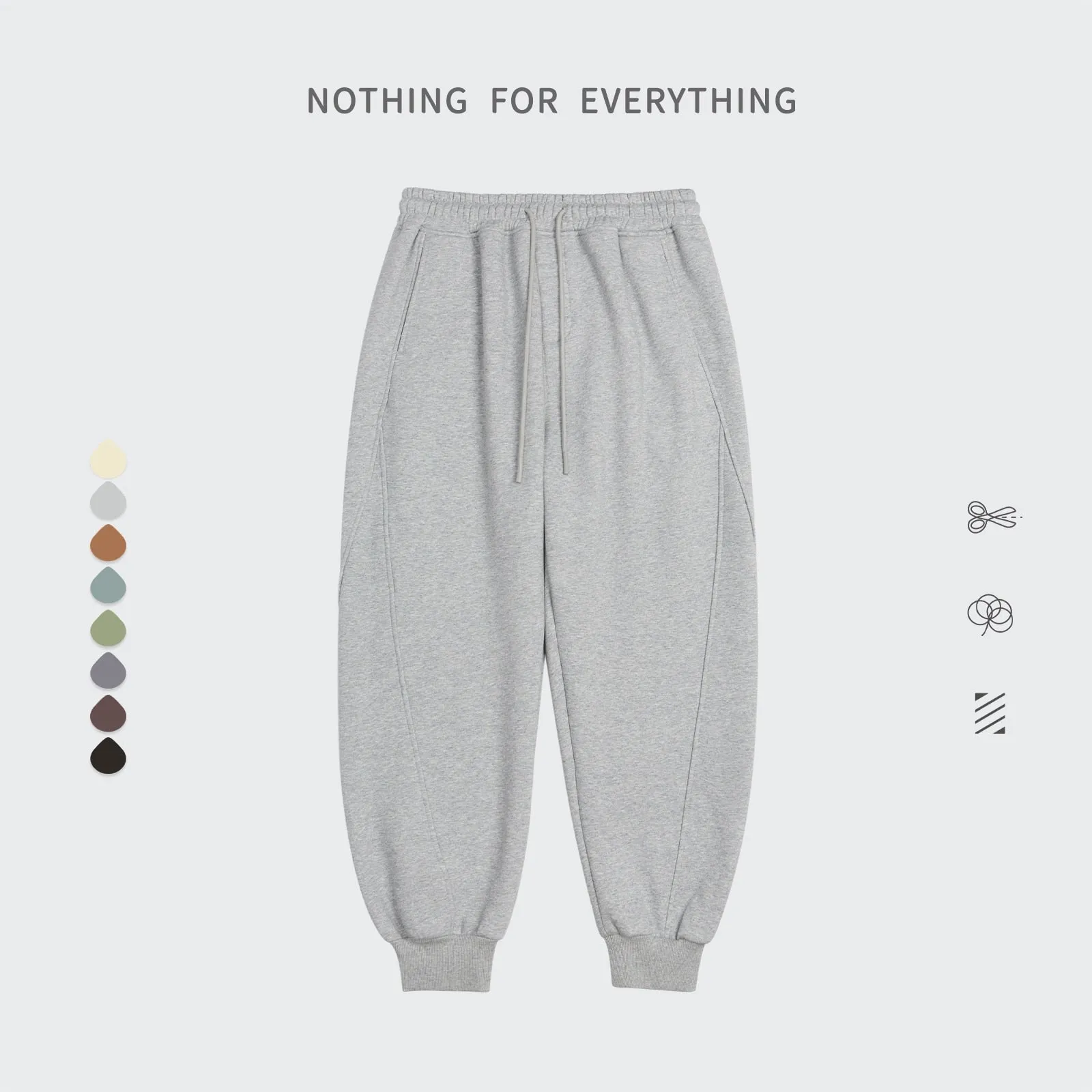 INFLATION Men's Tracksuit Suit Winter Warm Velvet Tracksuit Mens Casual Solid Sweatpant Set Unisex Jogging Suit