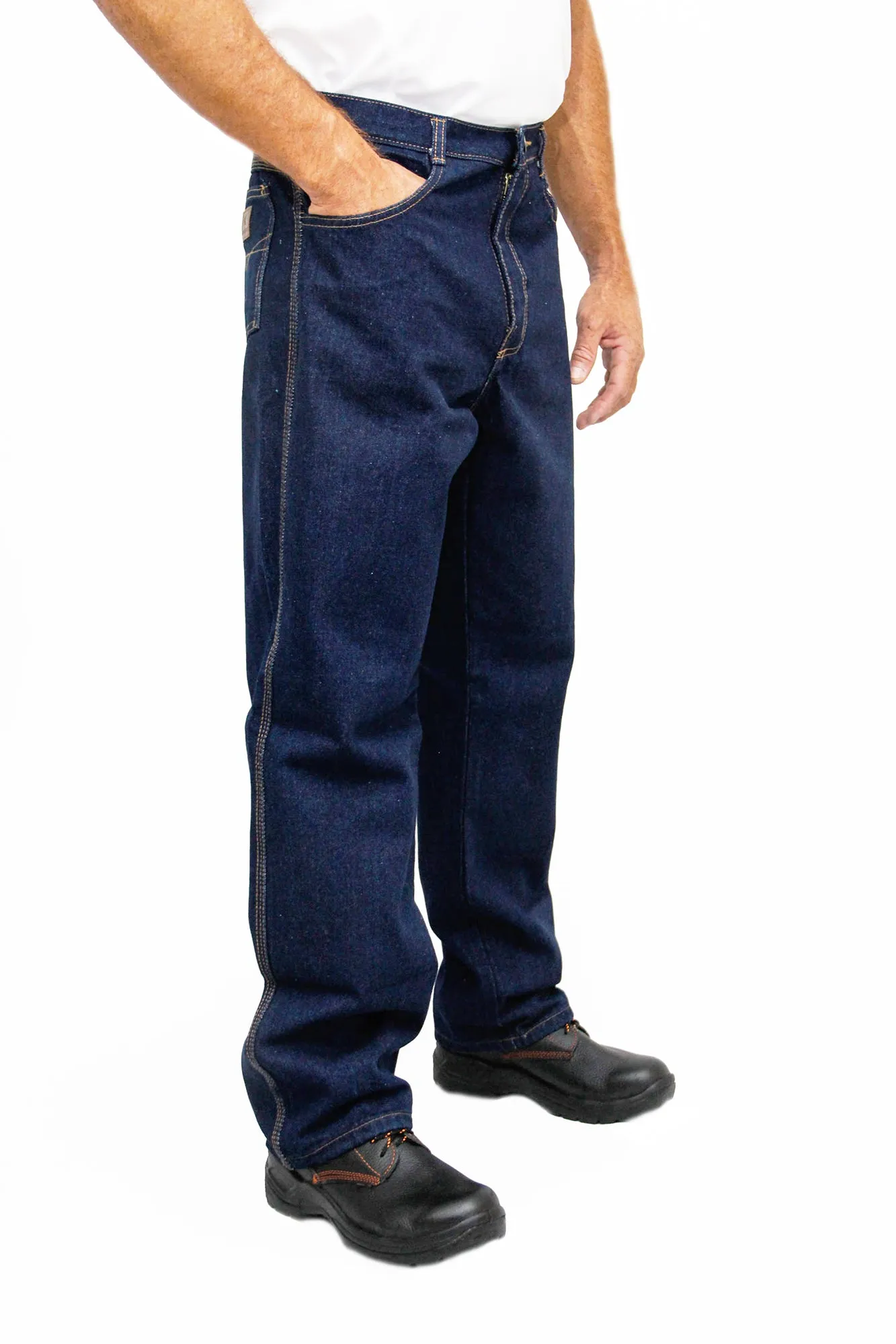 KJ01 - Kolossus Heavy Duty Straight Cut Five Pocket 100% Cotton Work Jeans with Triple Seams