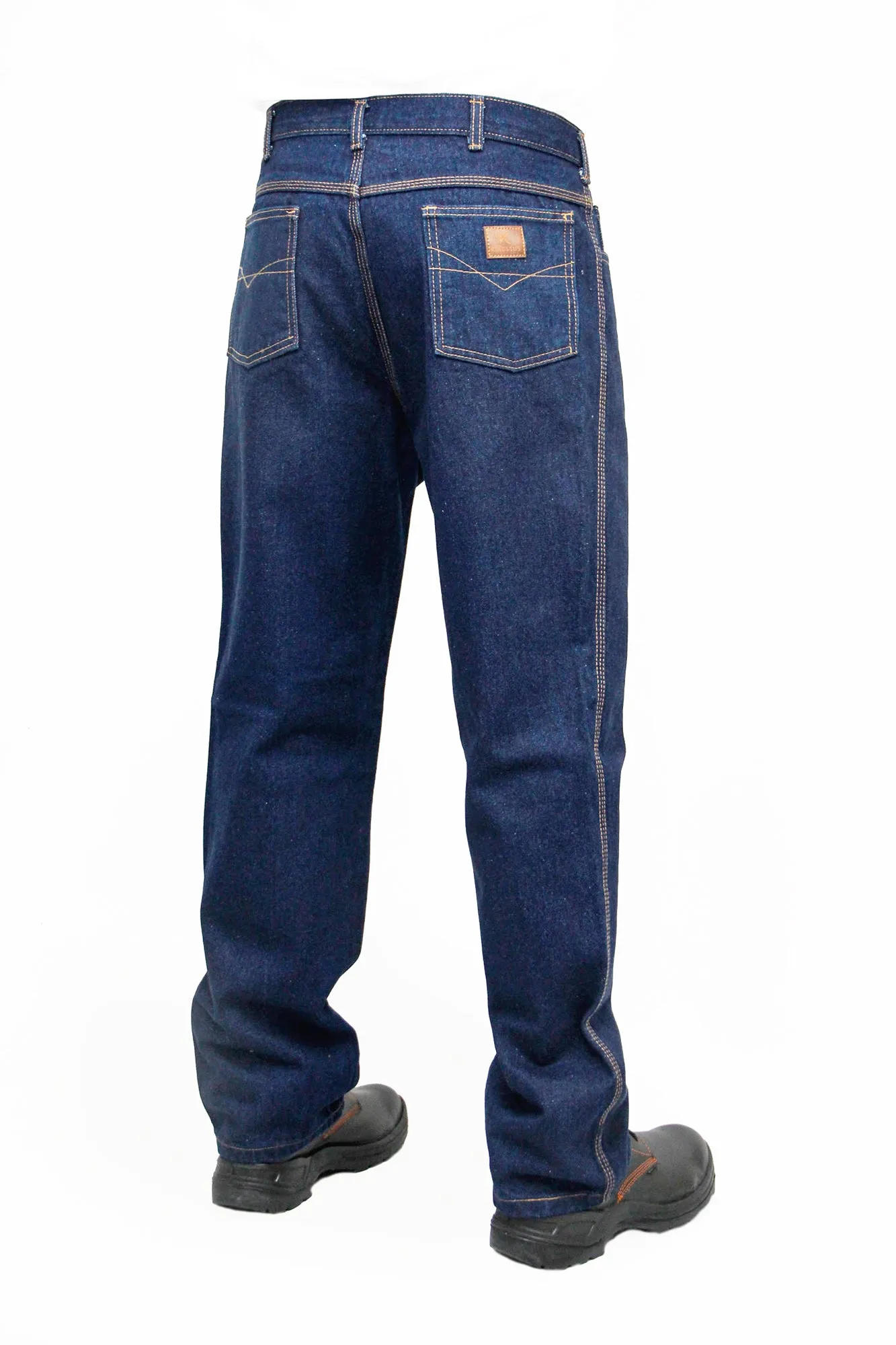 KJ01 - Kolossus Heavy Duty Straight Cut Five Pocket 100% Cotton Work Jeans with Triple Seams