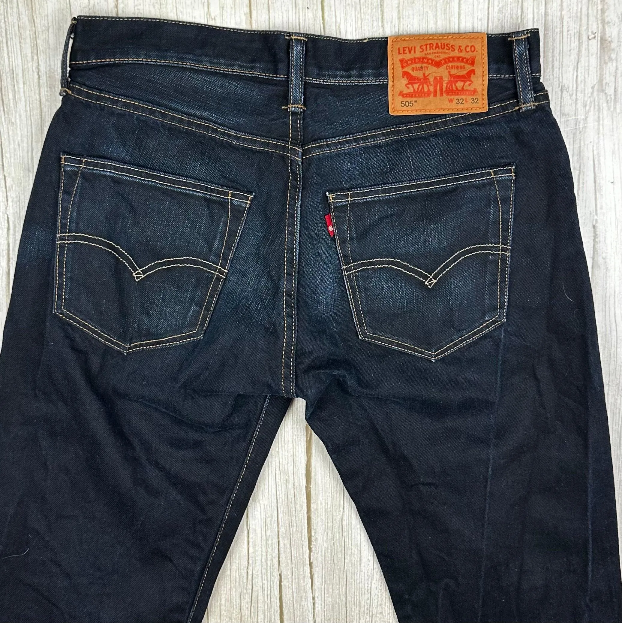 Levis 505 Dark Wash Regular Fit  -Size 32
