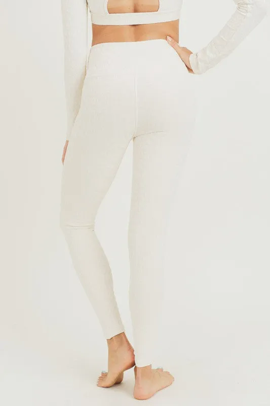 Natural Textured Leopard Leggings