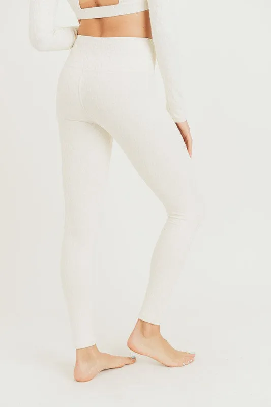 Natural Textured Leopard Leggings