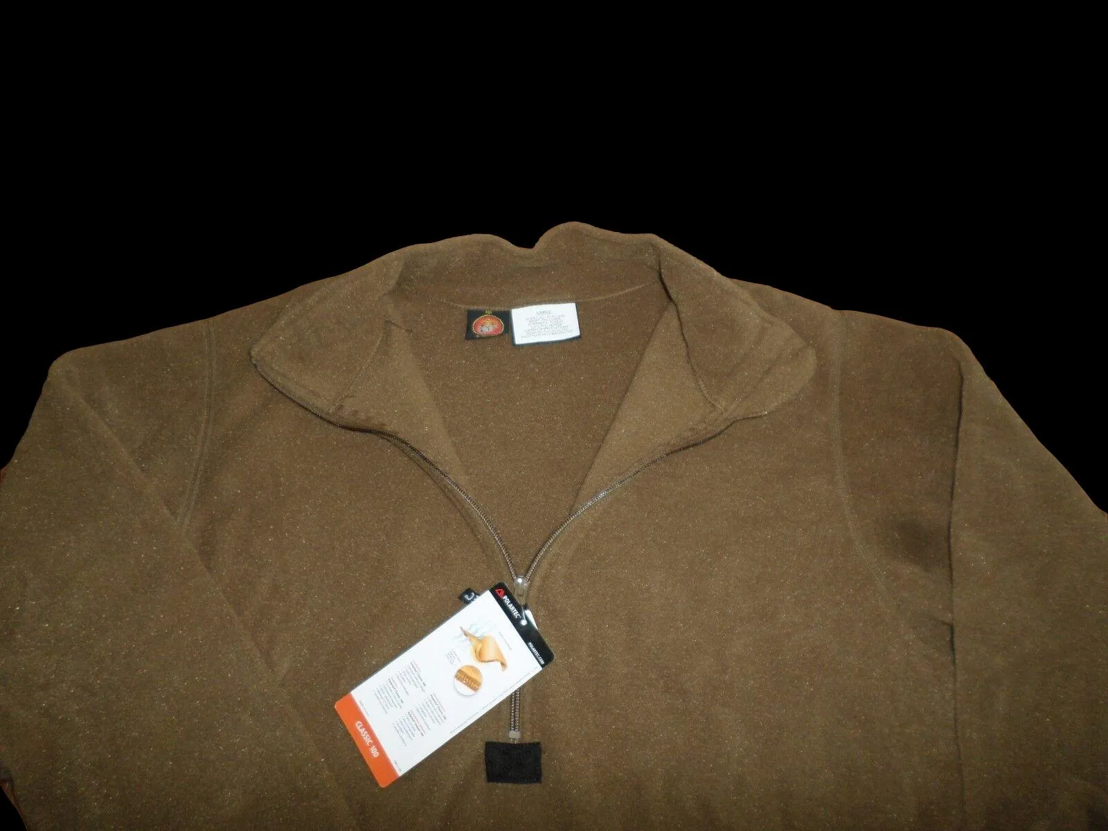 NEW U.S MARINE CORPS POLARTEC FLEECE PULLOVER JACKET SHIRT LARGE USA MADE