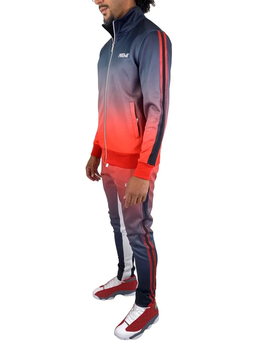 Preme Fresh Jogging Suite (BLACK GRADIENT/RED)