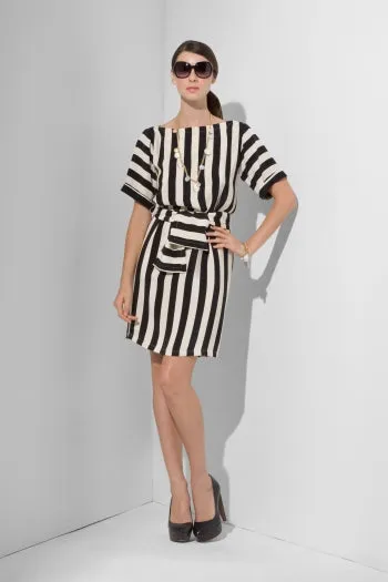 Pure Silk TAFFETA STRIPES -Ivory &amp; GREY 54&quot; wide