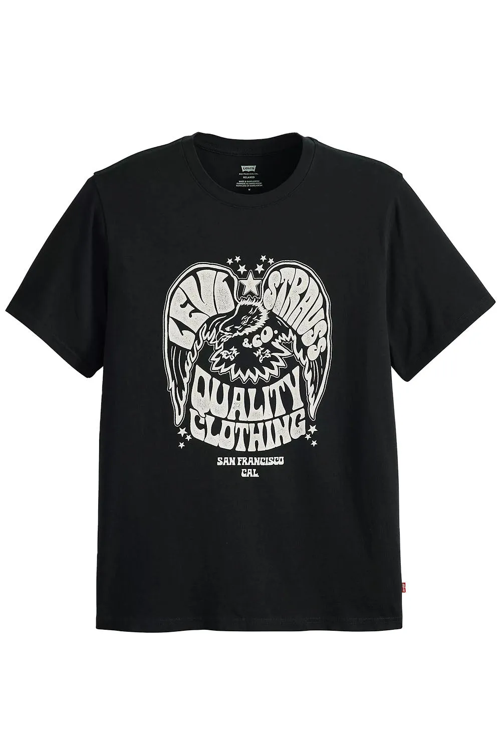 RELAXED FIT TEE Brin Eagle Mineral Black