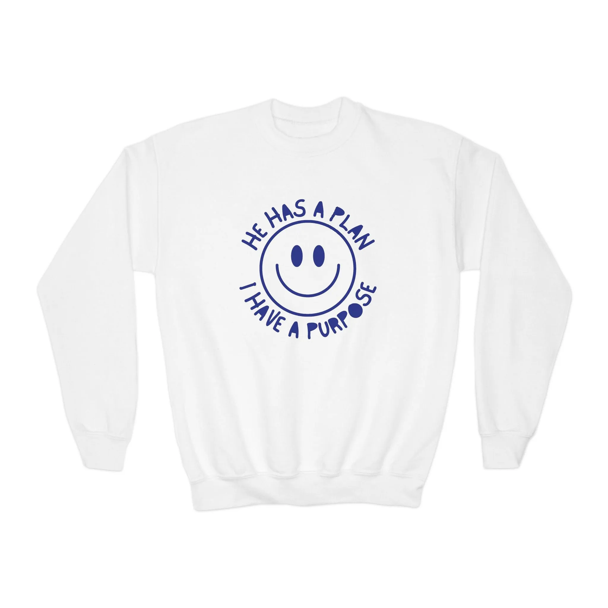 Retro He Has a Plan Youth Sweatshirt