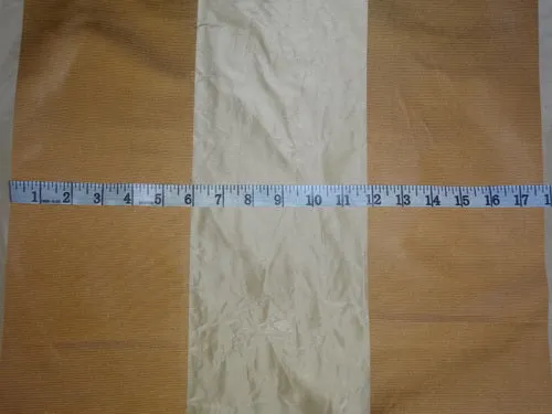 silk taffeta gold/dark gold-ribbed stripe