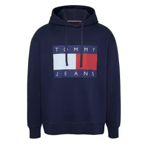 Tommy Jeans Flag Badge Relaxed Hoodie Dark Night Navy Melange