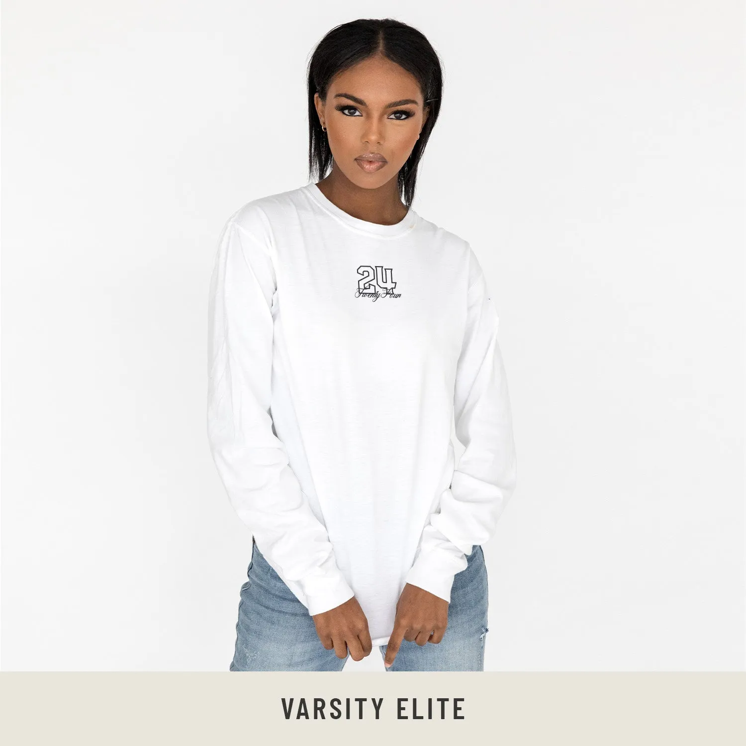 Unisex Long Sleeve Tee in White