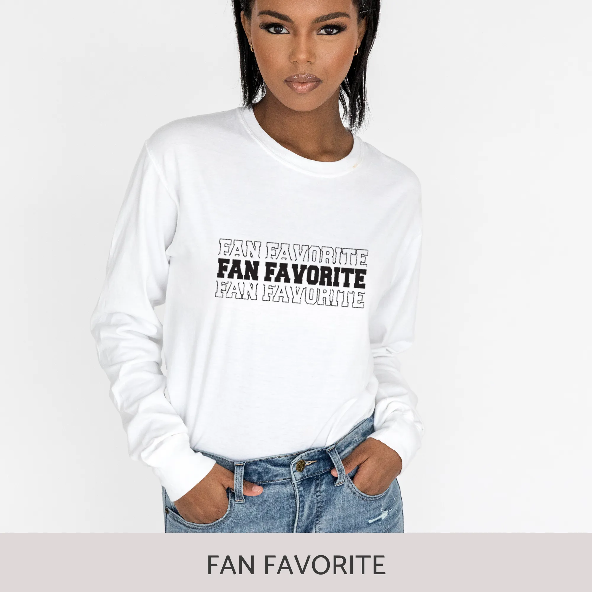 Unisex Long Sleeve Tee in White