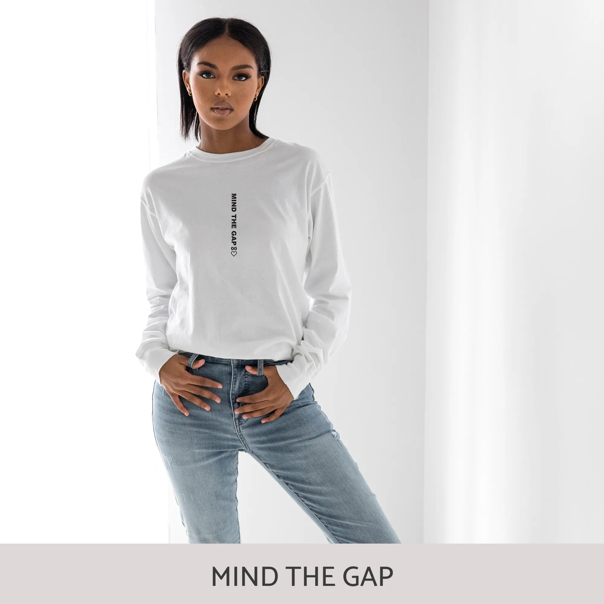 Unisex Long Sleeve Tee in White