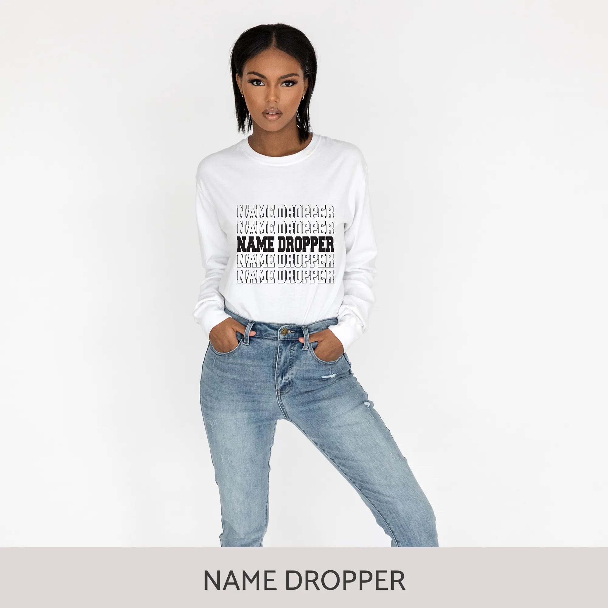 Unisex Long Sleeve Tee in White