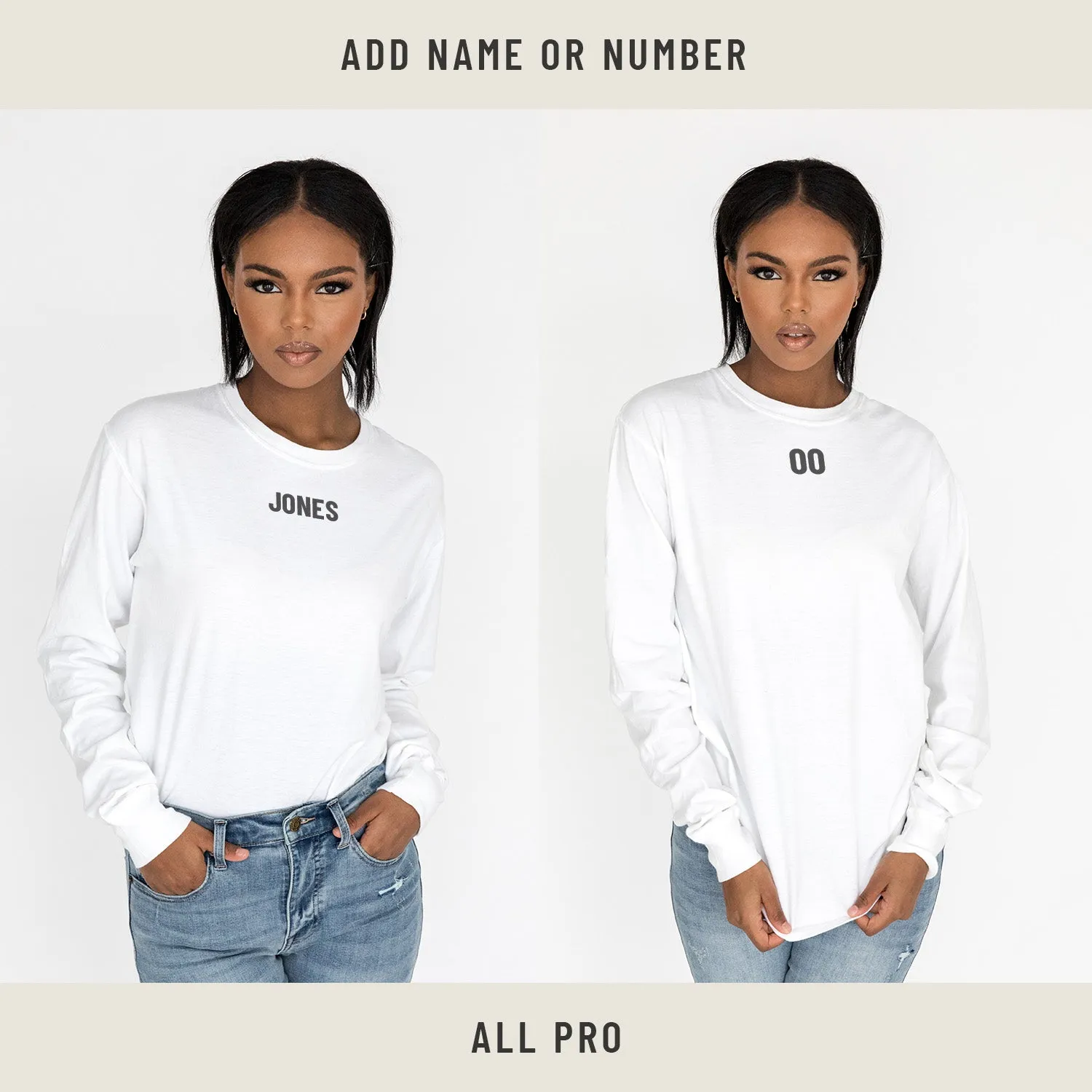 Unisex Long Sleeve Tee in White